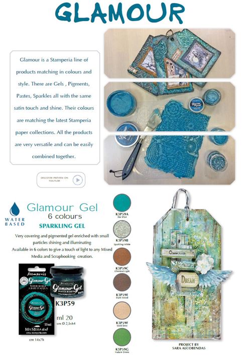 Glamour Paste Glamour Gel Sparkles Pigment by Stamperia